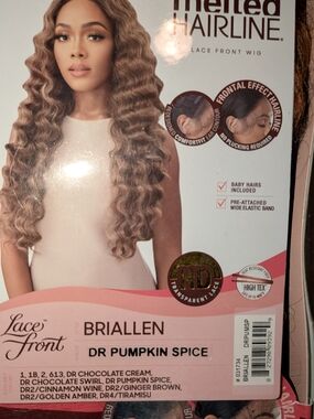 Briallen Lace Front Wig — Dr Pumpkin Spice (Light Brown Waves)
